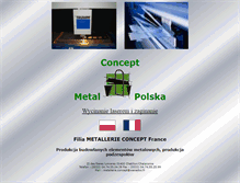 Tablet Screenshot of metal-concept-polska.com